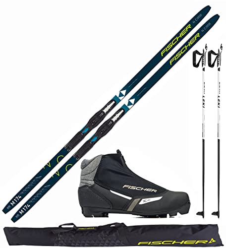 Fischer Langlaufski-Set Comfort Cruiser 174cm + Bindung + Schuhe Womens + Stöcke + Skisack von Generisch