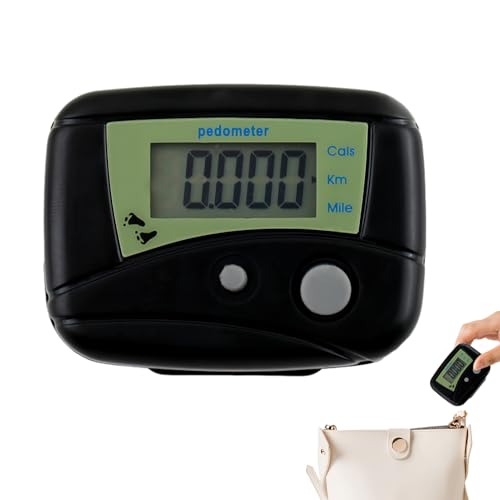 Fitness - 1 Inches Step Counter Monitor for Walking, Jogging with Accurate Distance Tracking Function, Pedometer Watch for Gym Hiking Travel, Lightweight, Clip-On Portable Use von Generisch