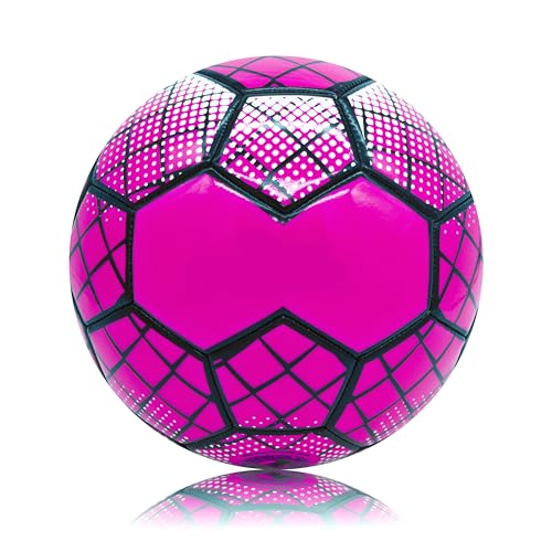 Freizeit-Fußball, viele Größen und Farben, ideal für Training, Park, Garten und Spaß! Markenfreie Fußbälle (Rosa, 5) von Generisch
