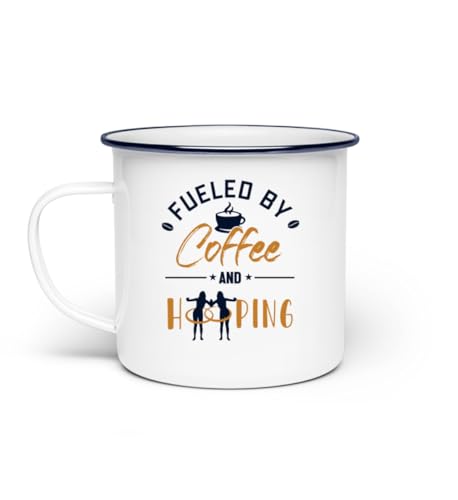 Fueled by Coffee and Hooper Profi Fitness Reifen Hula - Emaille Tasse -Einheitsgröße-White von Generisch