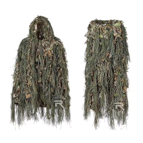 Geely Clothing 3D-Blatt-Tarnkleidung, Ghillie-Anzug für Jäger, Jagd, Scharfschütze, Camouflage, Größe: XL von Generisch
