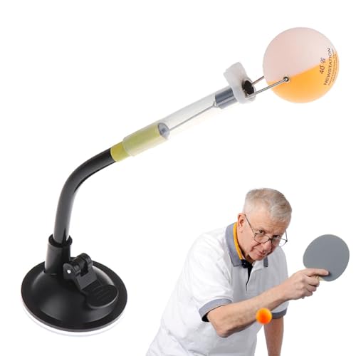 Generico Rebound Pong – Pong-Roboter-Set, Single-Training | Schläger mit Saugnapf-Basis | Ausrüstung mit fester Klemme, Ballrückkehrwerkzeug für Erwachsene und Kinder, Equipment von Generisch