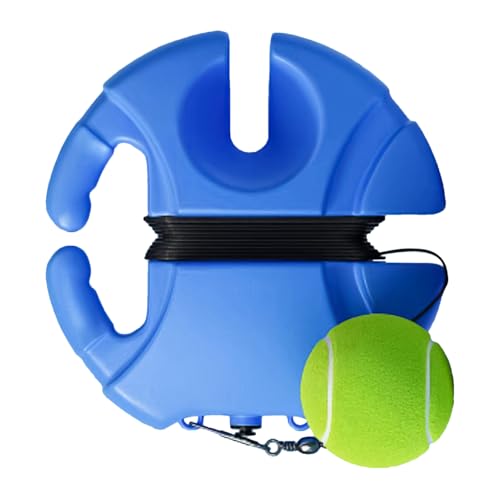 Generico Tragbarer Tennistrainer mit Aufbewahrungsbasis – Praktischer String Ball | für Erwachsene und Kinder, die in Blei und umgekehrt trainiert sind, einfach zu bedienen im Freien und im von Generisch