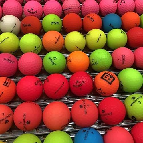 Generisch 50 Bunte Lakeballs/Golfbälle Mix matt AAAA/AAA von Generisch