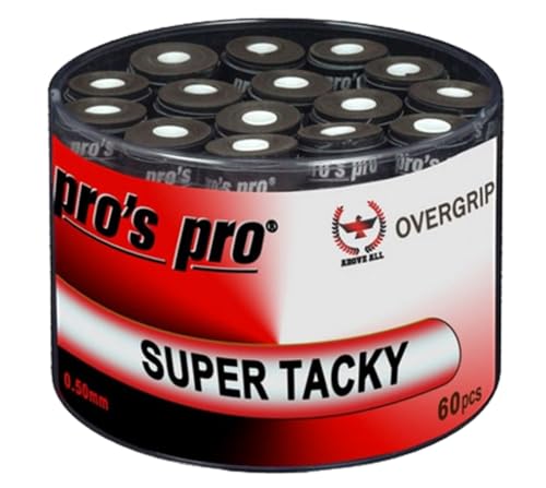 Generisch 60 Overgrip Super Tacky Tape Plus Tennis Pros Pro Griffband schwarz von Generisch