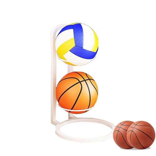 Generisch Ball Aufbewahrungsregal - Vertical Ball Storage Rack | Sportball Aufbewahrungsregal | Mehrschichtiges Ball Organizer Rack | Vertikaler Ballständer Für Basketball Fußball Volleyball von Generisch