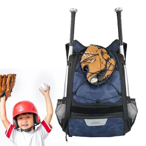Generisch Baseballschläger-Tasche, Baseball-Rucksack,Jugend-Baseball-Rucksack, Baseball-Ausrüstungstasche | Leichte Schlägertasche mit separatem Schuhfach, Softball-Ausrüstungstaschen für Jungen von Generisch