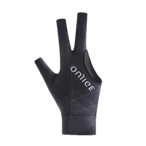 Billard-Pool-Handschuhe,Billard-Handschuhe für Herren | Unisex DREI-Finger-Sporthandschuhe,Sportzubehör mit verdicktem Handgelenkdesign für Billardprofis, Enthusiasten und Anfänger von Generisch