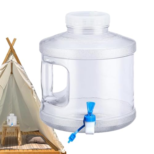 Generisch Camping-Wasserkrüge, Wasserbehälter - 7,5 l transparenter Camping-Wasserspeicherkanister | Multifunktionaler Outdoor-Trinkwasserspender mit Griff für Camping, SUV, Van von Generisch