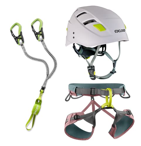 Generisch Edelrid Damen Klettersteigset Cable Comfort 6.0 + Gurt Jayne Größe L + Kletter-Helm Zodiac von Generisch