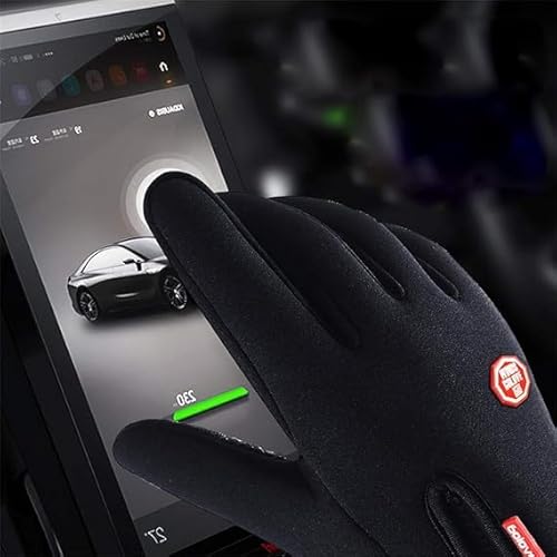 Generisch @Fersun Winddichte wasserdichte Unisex-Handschuhe, Touchscreen-Handschuhe für den Wintersport (Schwarz, XL) von Generisch