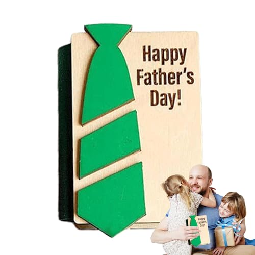 Generisch Grußkartenhalter zum Vatertag, Kartenhalter zum Vatertag - Holz-Vatertagskartenbox,Vatertagskartenbox aus Holz, Vatertagskartenhalter aus Holz für Papa von Generisch