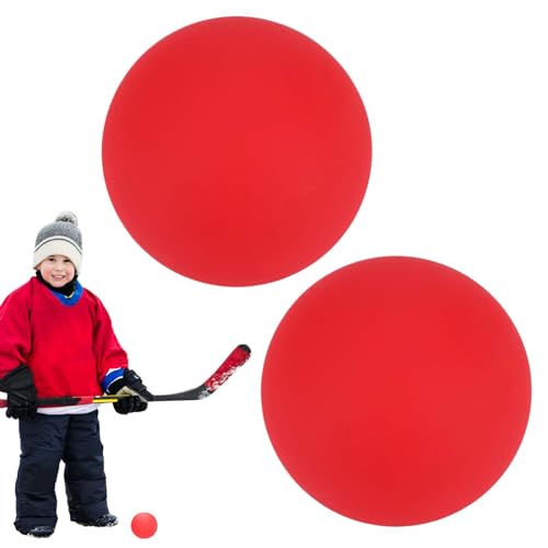 Generisch Outdoor-Sport Hockey,Roter Hockeyball - Outdoor-Streethockeybälle,Glatte Sportausrüstung für drinnen und draußen von Generisch