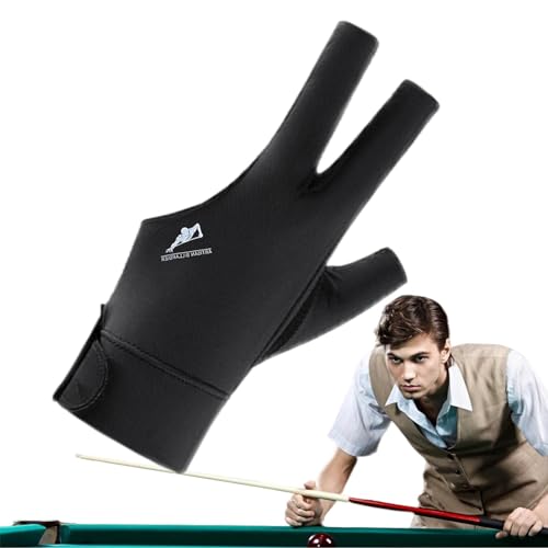 Generisch Poolhandschuhe Billard,Handschuhe Billard | Pool-Shooter-Handschuhe,Atmungsaktive 3-Finger-Pool-Handschuhe, Billard, Links- oder Rechtshänder, Queue-Sporthandschuhe für Damen und Herren von Generisch