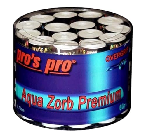 Generisch Pros Pro Aqua Zorb Premium 60er weiß Tennis Griffbänder von Generisch
