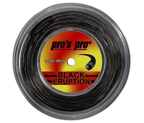 Generisch Pros Pro Black Eruption Tennissaite - 200m Rolle - 1.18mm - Schwarz von Generisch