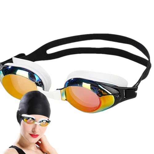 Generisch Schwimmbrille für Erwachsene,Schwimmbrille für Herren, Schwimmbrille ohne Auslaufen, Wasserdicht, kein Auslaufen, klare Sicht, Anti-UV-Schutzbrille für Erwachsene von Generisch