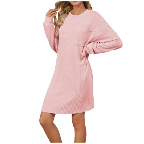 Generisch Strickkleid Damen Sexy Langarm Freizeitkleid Herbst Und Winter Strickkleid Bodycon Knitted Kleid Kleid Damen Elegant Knielang Pullover Damen Lang Hüftkleid Für Frauen von Generisch