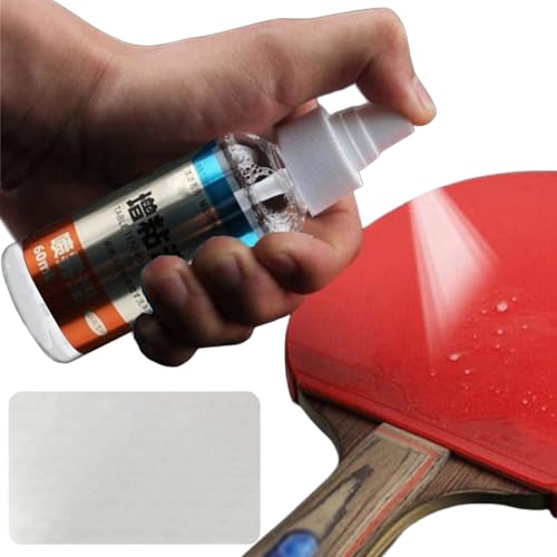 Generisch Tischtennis-Gummi-Reinigungsset - 60ml Tischtennisschläger-Reiniger | HydrroTec Tischtennis Reinigungsset | Belagreiniger im Pumpzerstäuber für Tischtennisschläger Pflege von Generisch