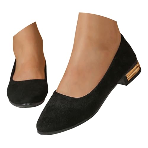 Generisch Trachtenschuhe Pumps Damen - Atmungsaktiv Velours rutschfest Weiche Runde Zehe Elegant Schuhe Klassische Dicker Absatz Vielseitig Kreuz Vegan Mit Riemen Kleid Oktoberfest Party Tanzen von Generisch