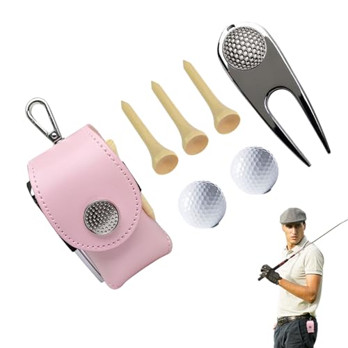 Golfball-Tasche, Golftee-Tasche – Aufbewahrungstasche für Golfbälle, Sportzubehör, Mini-Hüfttasche für Golfbälle für Damen und Herren von Generisch