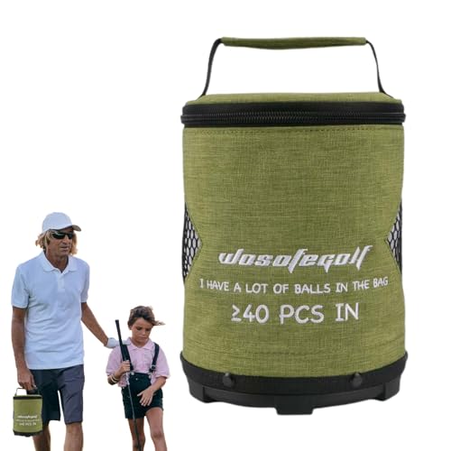 Golfballtasche, Golftasche | Reißverschlussgesicherte Tasche mit großem Fassungsvermögen für Golfbälle - Faltbare, kompakte Aufbewahrungstaschen, multifunktionaler, leichter, tragbarer Golfsack für Ti von Generisch