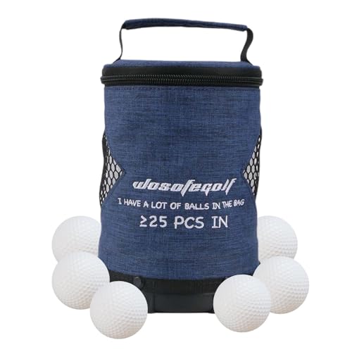 Golfballtasche, Golftasche - Reißverschlussgesicherte Tasche mit großem Fassungsvermögen für Golfbälle - Tragbare, Faltbare Aufbewahrungstaschen, Leichter Golfsack für Golfball, Tischtennis von Generisch