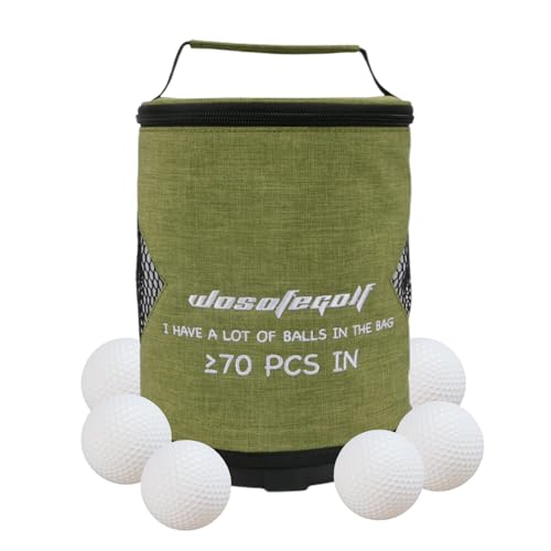Golftasche, Golfballtasche - Golfball-Zylindertasche mit großem Fassungsvermögen und Reißverschluss | Leichter Golfsack, multifunktionale, tragbare, leicht zugängliche Aufbewahrungstaschen für sichere von Generisch