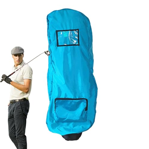 Golftaschen-Regenschutz, staubdichter Regenmantel, wasserdichte Golftaschen-Kapuze, Reißverschluss-Design, Golf-Zubehör, tragbar, passend für Golftaschen, schützt Golfschläger und -wagen von Generisch