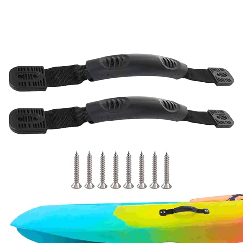 Gummi -Boot -Griffgriff Von 2 - Haltbar Flexible Seitenhalterung Griffe | Ergonomischer PVC -Nylonersatz Mit Schrauben Für Yacht Beiboot Aufblasbare Kajak -Kanu -Fischereiflößen Im Freien Wasserfahrze von Generisch