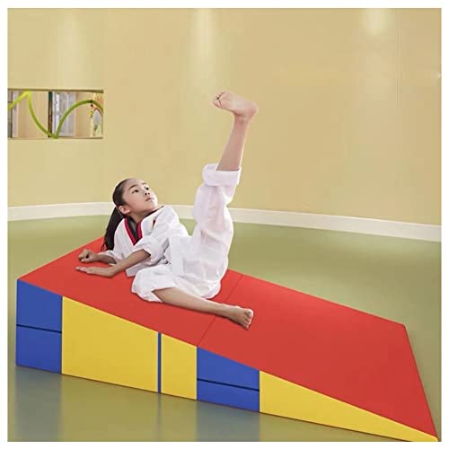 Gymnastik-Käse-Keil-Neigungsmatte, zusammenklappbar, für Training, Spielen, Aerobic, einfach zu transportieren und aufzubewahren, mehrere Größen erhältlich von Generisch