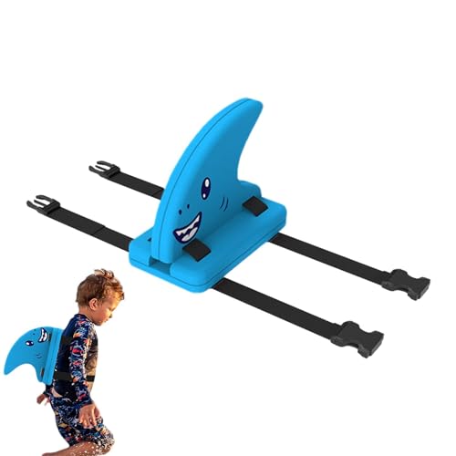 Haifischflossen-Schwimmhilfe, Pool-Schwimmkörper für Kinder, Sicherheits-Schwimmtrainer, tragbare Trainingsschwimmer mit verstellbarem Gürtel, multifunktionales EVA-Schwimmbrett von Generisch
