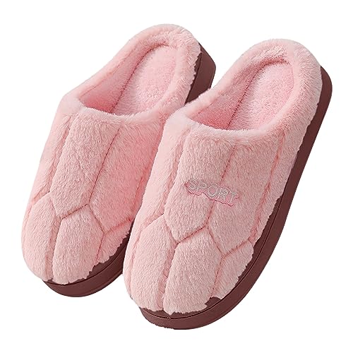 Hausschuhe Plüsch Atmungsaktive Leder Unisex Plüsch Hausschuhe Damen-Hausschuhe Lustig Flauschig Weiche mit Memory Foam Hausschlappen Warme Hausschuhe Geschlossen Bequeme Hausschuhe Pantoffeln von Generisch