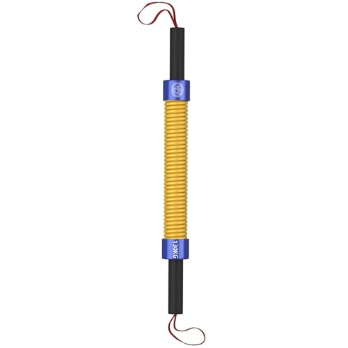 Heavy Duty Power Twister Bar 130kg - Dual Spring Arm Exerciser Chest Expander für Brust Schulter Unterarme Bizeps Gold+Blau von Generisch