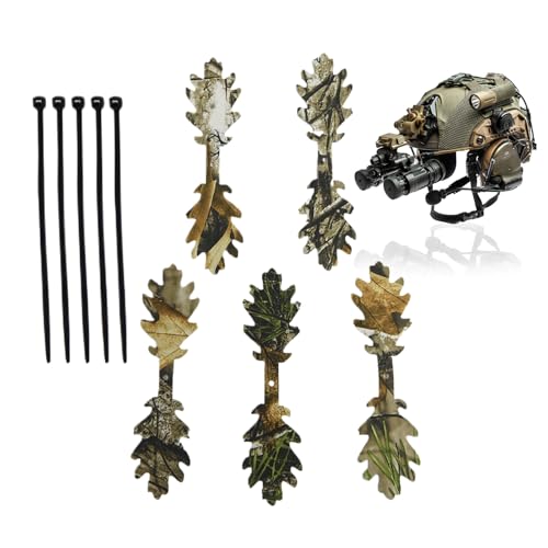 Helm Camouflage Abdeckstreifen - 5 Stück Concealment Camouflage Streifen für die Jagd | Natürliche Verdeckung Hut Zubehör für Abenteuer Matches Jagd Trips Wüstenliebhaber Spieler von Generisch