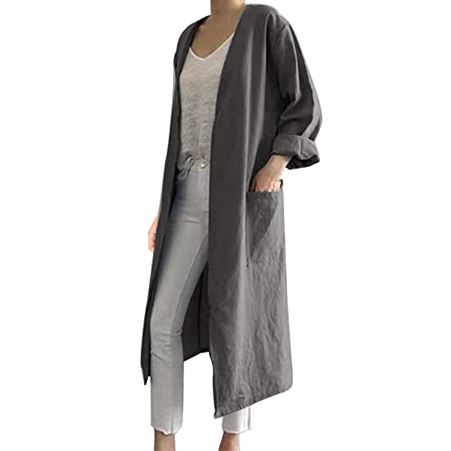 Jacke Damen Sommer Sommer Dünne Häkeljacke Shirtjacke Leichte Elegant Lang Strickjacke Cardigan Cover Up Große Größen Baumwolle Vorne Offen Boho Jacke Longtops von Generisch