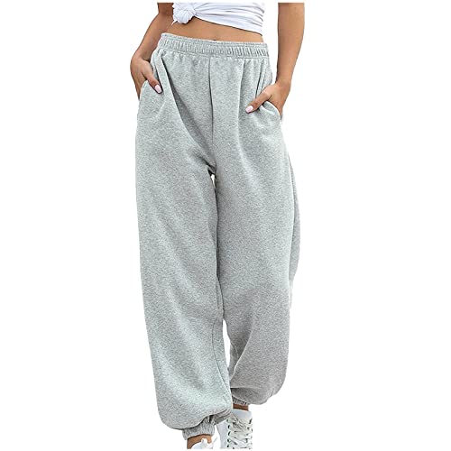 Jogginghose Damen Baggy Lang Trainingshose High Waist Freizeit Sweatpants Weite Sporthose Klamotten Teenager mädchen von Generisch