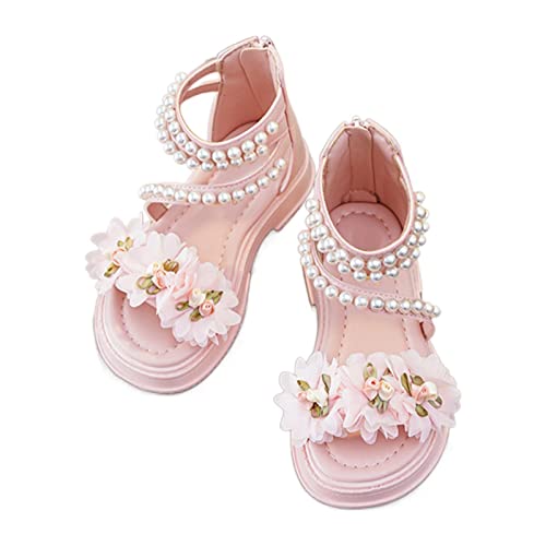 Kinder Sandalen Mädchen, Sommer Breeze Barfuss Schuhe Sneakers Mit Blumen Bequeme Luftig Und Leicht Kinder Sandalen Mädchen 28, Bootsschuhe, Weite H rutschfest Kinderschuhe von Generisch
