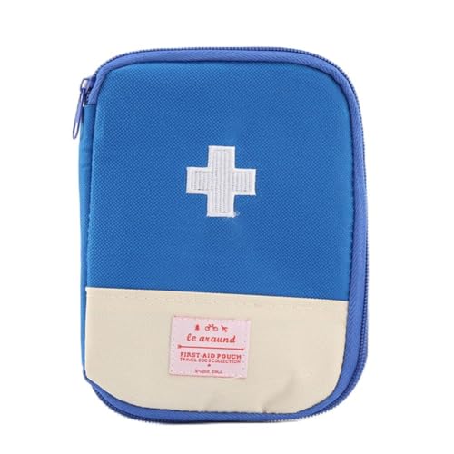 Kleiner Erste-Hilfe-Beutel (4er Pack) - Medizinischer Notfallbeutel für Zuhause, Auto, Reisen, Sport, Camping. (Blue) von Generisch