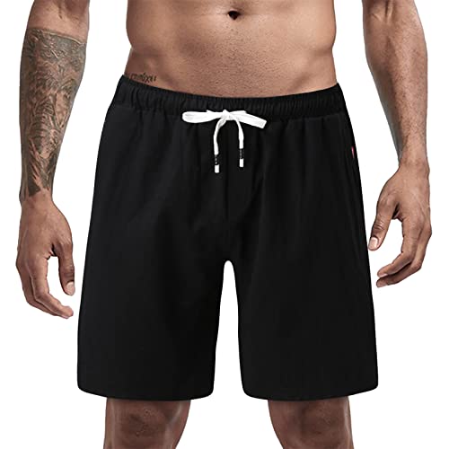 Kurze Hose Herren, Stretch Sommer Sport 3/4 Kurze Hosen Shorts Baggy Kurz 4XL Luftig Laufhose Cargo Shorts Lässige Baumwolle Cargo Leicht Große Größen Herren-Shorts Jogginghose von Generisch