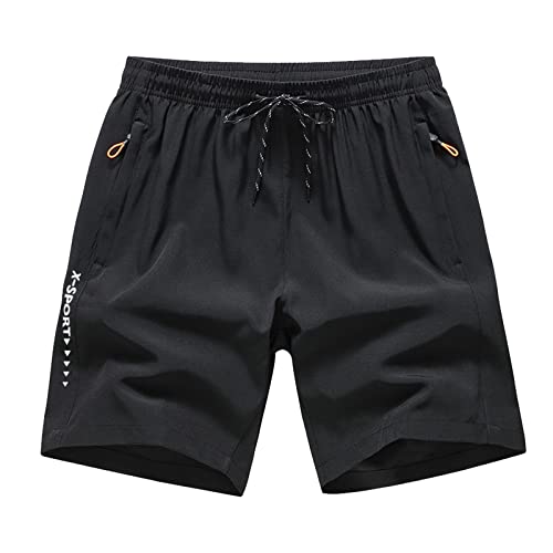 Kurze Jogginghose Herren, Breit Große Größen Stretch Baggy Sporthose Cargo Shorts Sport 3XL 4XL Lässige Sommerhose Laufhose Baggy 3/4 Luftig Übergrößen Sommer Activewear Sommerhose von Generisch