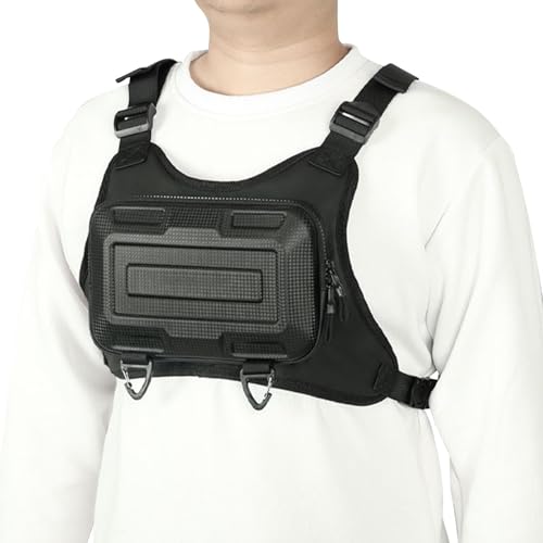 Lauf-Brusttasche für Herren, Laufweste-Brusttasche - Brusttasche für Männer mit Hartschale,Handyhalter zum Laufen, Laufweste, Herren-Brusttasche, ergonomisch gestaltet für Komfort von Generisch