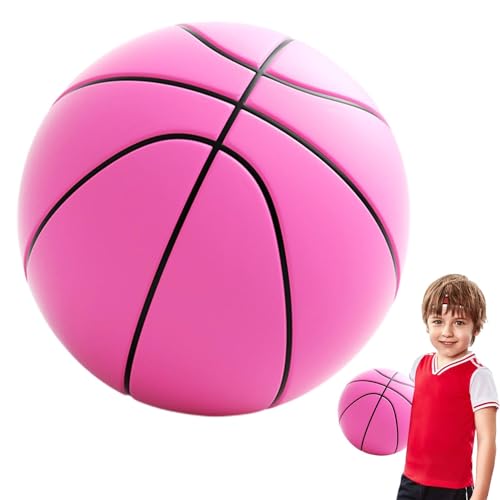 Leiser Basketball – Hochdichter Schaumstoffball, weicher Basketballball, 3D-Textur, leises Springen, kein Lärm, heller stummer Basketball für Spiel, Übung, Kinder, Teenager, Erwachsene von Generisch