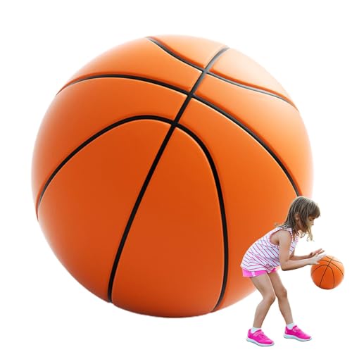 Leiser Basketball – leicht zu greifender Trainingsbasketball | Weicher Indoor-Schaumstoff-Basketball | Geräuscharmer Basketball | Rutschfestes Basketball-Übungstraining für drinnen und draußen von Generisch