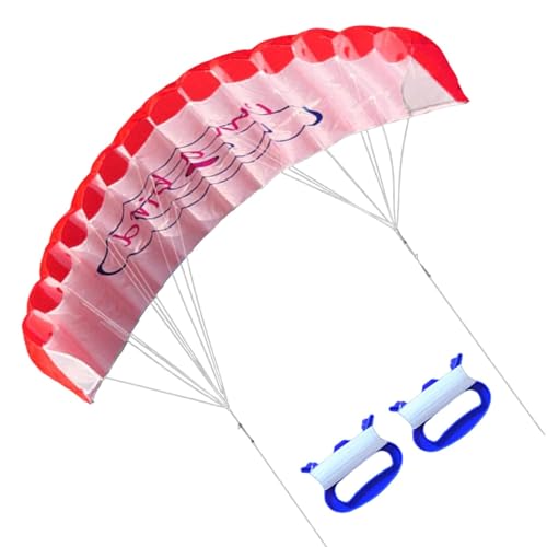 Lenkdrachen für Erwachsene, Lenkdrachen,1,4 m großer, hochfliegender Fallschirmdrachen mit Doppelleinen | Fallschirmdrachen für Flugspaß, Riesendrachen für Erwachsene, Strand, Park, Outdoor von Generisch