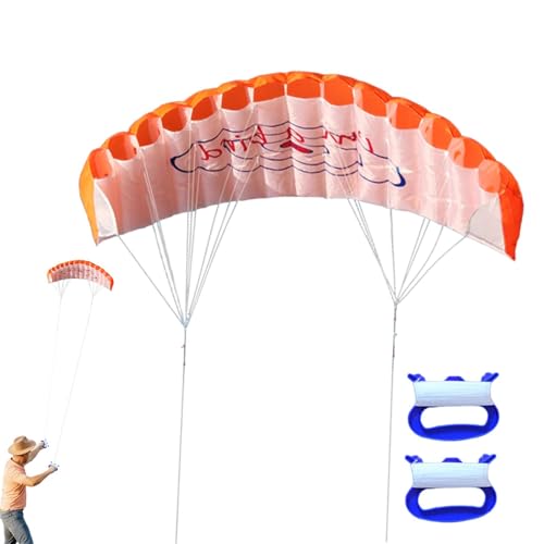 Lenkdrachen für Erwachsene, Lenkdrachen,1,4 m großer, hochfliegender Fallschirmdrachen mit Doppelleinen - Tragbare große Drachen für Erwachsene, Riesendrachen, Park, Kinder, Strandspaß von Generisch