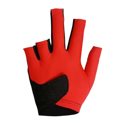 Linkshänder-Billard-Handschuh, Linkshänder-Billard-Handschuh mit Griff, rutschfester linker Handschuh für Billard, dehnbarer linker Billardhandschuh für Komfort mit einfach zu bedienendem Design für von Generisch