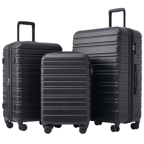 M-L-XL-Set, Hochwertiges ABS-Kofferset - Robuste 3-teilige Reisekollektion für stilvolle und sichere Unternehmungen - Praktisches Gepäck-Ensemble aus hochwertigem ABS für komfortables Reisen von Generisch