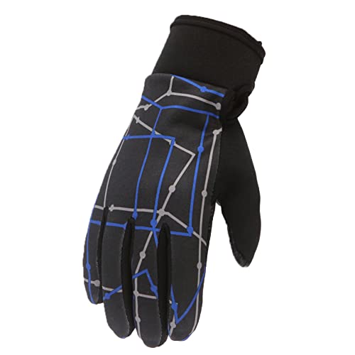 Modische warme Handschuhe 2024, modische Handschuhe, winddicht, Schnee, Damen, Snowboarden, Outdoor, Skaten, Winterhandschuhe, warme Handschuhe, Damen-Fäustlinge (blau, Einheitsgröße) von Generisch