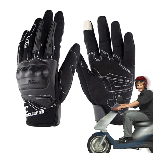 Motorrad Rennhandschuhe - Knöchelschutz Fahrradhandschuhe mit Touchscreen | Motocross Handschuhe, TPU Hand Back, Anti Drop Schutz für Outdoor Sport von Generisch